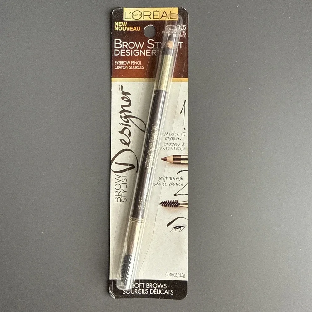 NEW L'Oréal Paris Brow Stylist Designer Eyebrow Pencil 315 Dark Brunette
